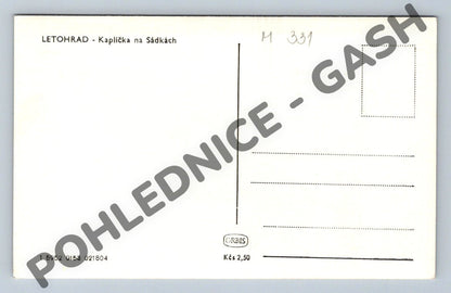 Pohlednice Letohrad kaplička na Sádkách černobílá (M331)