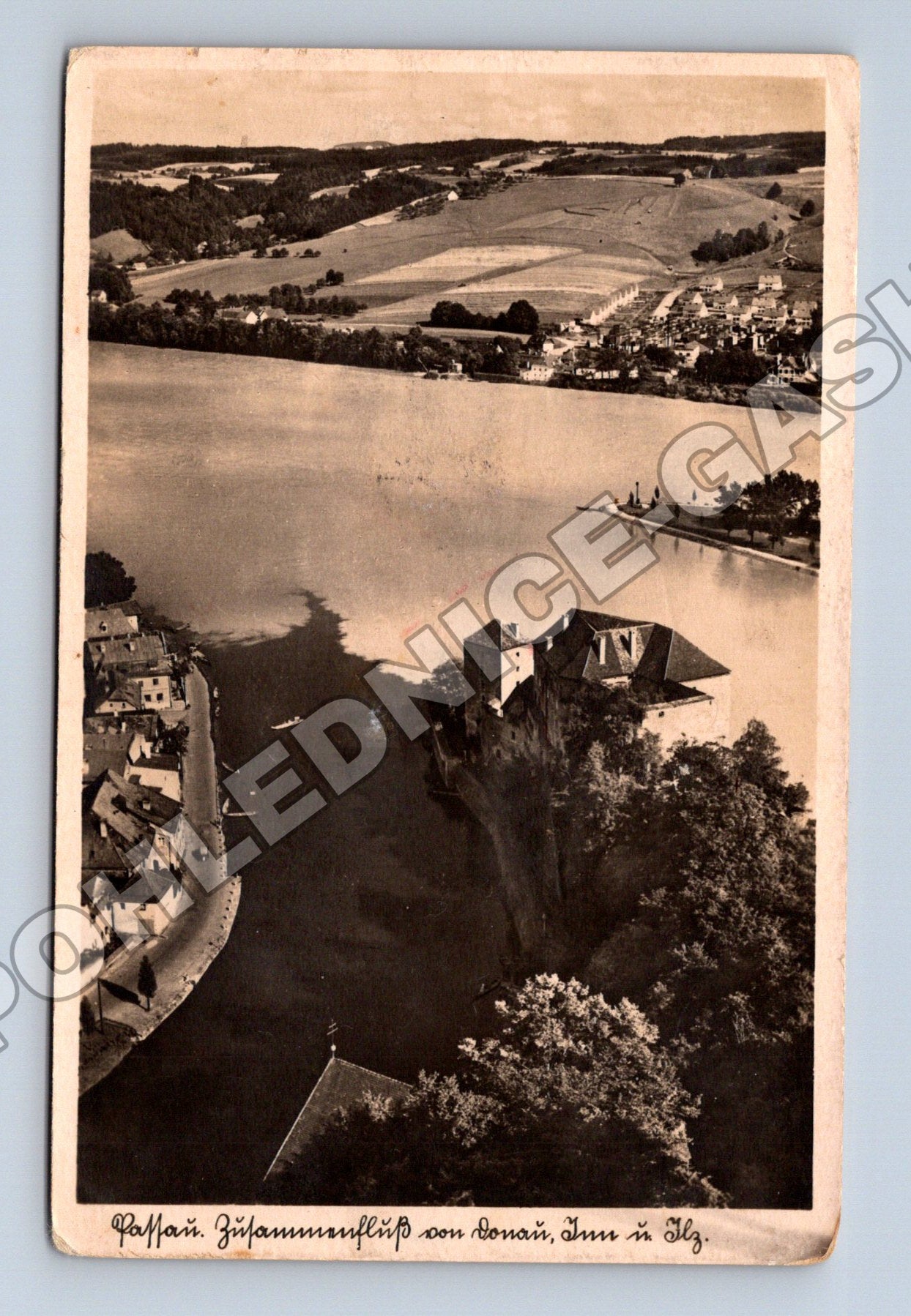 Pohlednice Německo Raßbach soutok řek 1938 (M33108)