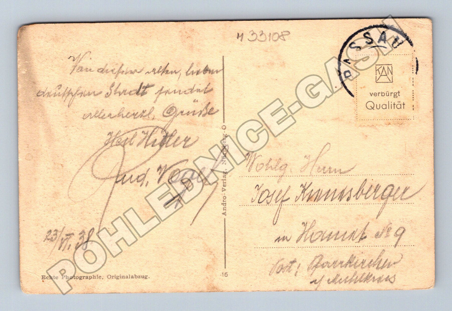 Pohlednice Německo Raßbach soutok řek 1938 (M33108)
