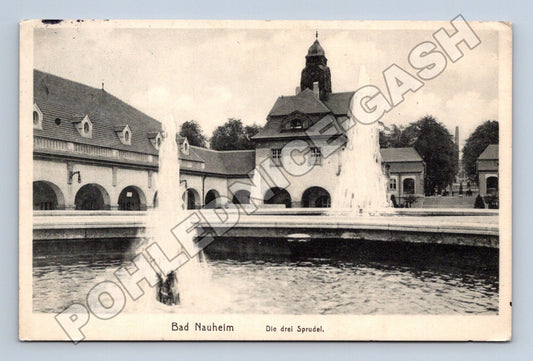 Pohlednice Německo Bad Nauheim Die drei Sprudel 1914 (M33114)