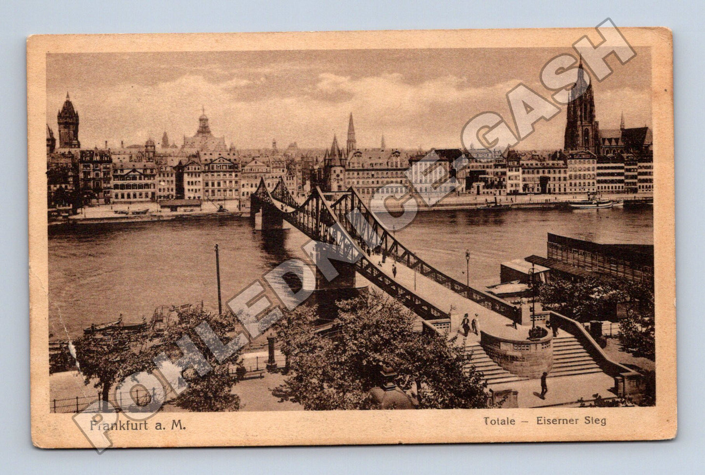Pohlednice Německo Frankfurt am Main most Eiserner Steg 1917 (M33115)