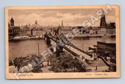 Pohlednice Německo Frankfurt am Main most Eiserner Steg 1917 (M33115)