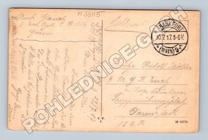 Pohlednice Německo Frankfurt am Main most Eiserner Steg 1917 (M33115)