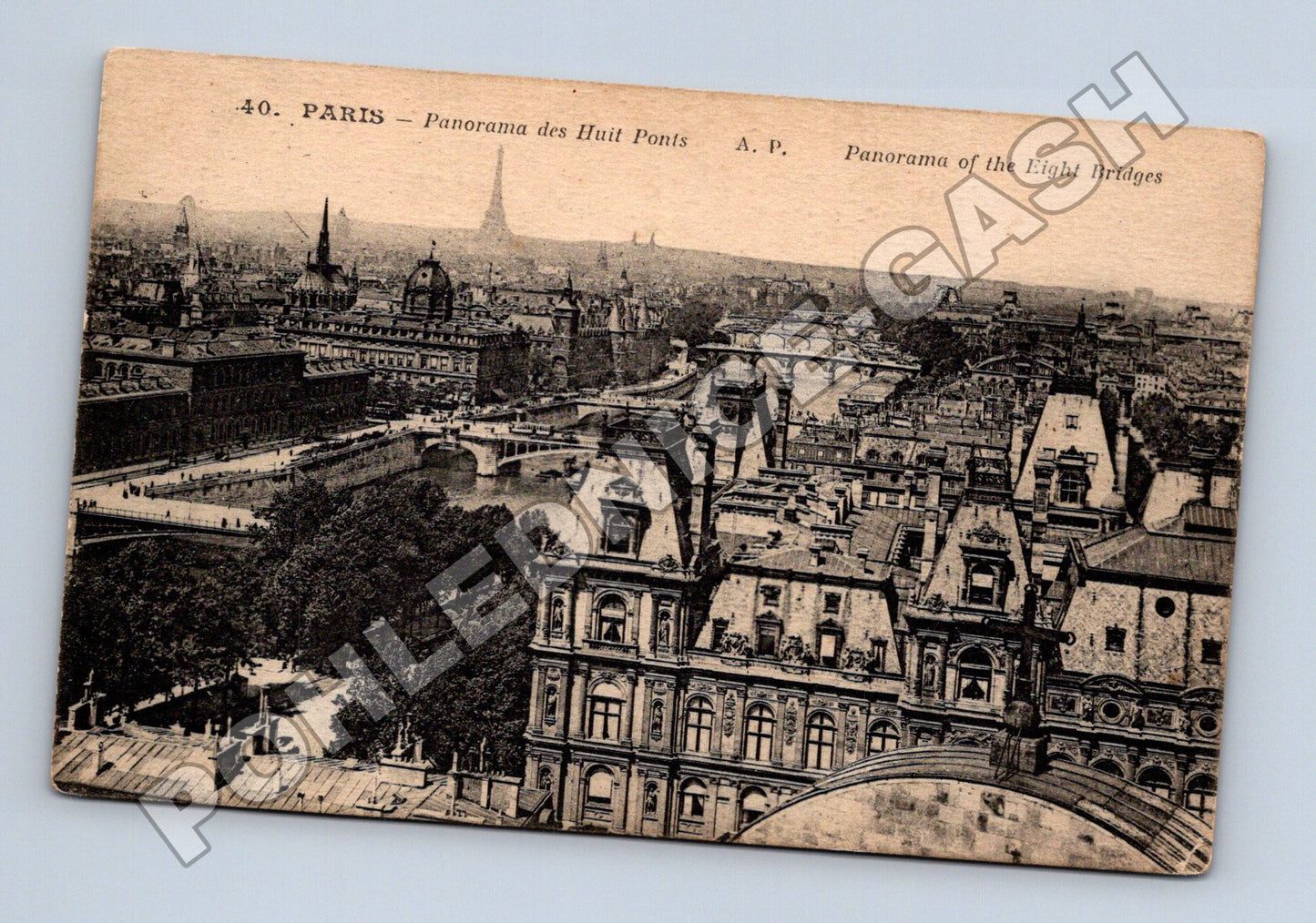 Pohlednice Francie Paříž panorama osmi mostů (M33117)