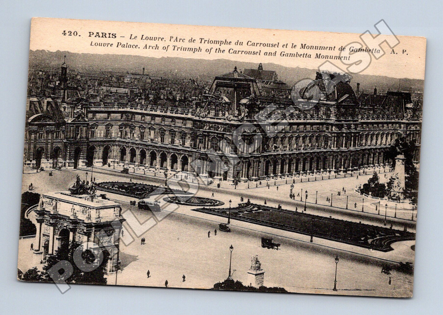 Pohlednice Francie Paříž Louvre Arc de Triomphe (M33119)