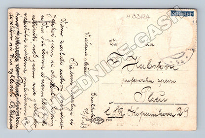 Pohlednice Rakousko město s řekou a mostem 1916 (M33124)