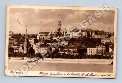 Maďarsko Budapest Matyášův chrám Rybářská bašta 1933 (M33125)