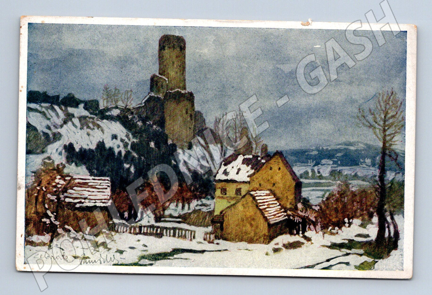 Pohlednice hrad Žebrák zimní Jar Panuška (M3313)