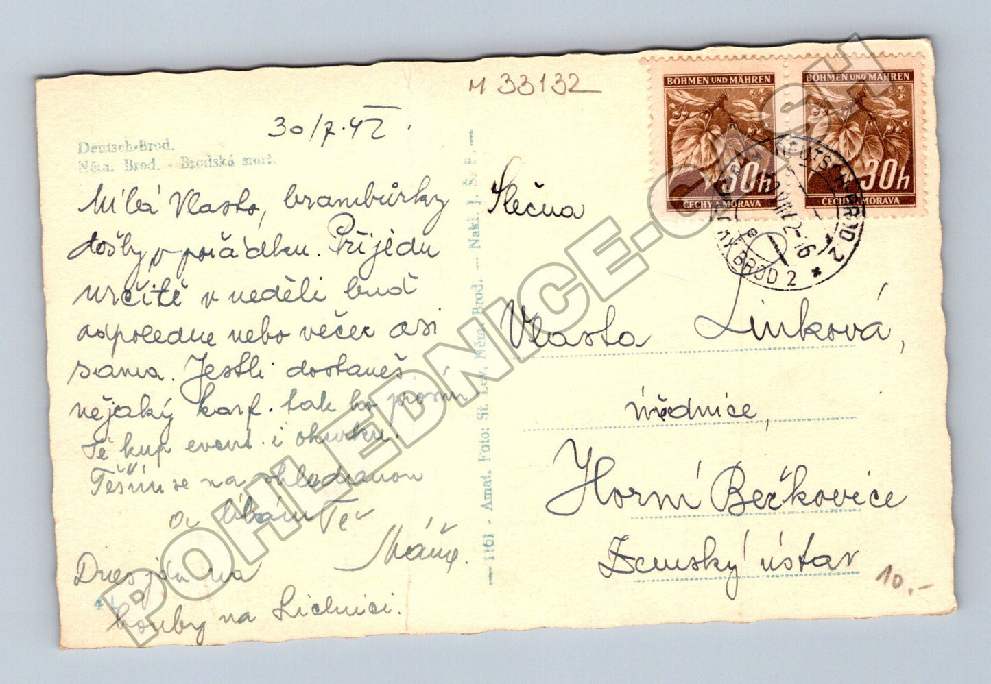 Německý Brod (Havlíčkův Brod) kostra ossuarium 1942 (M33132)