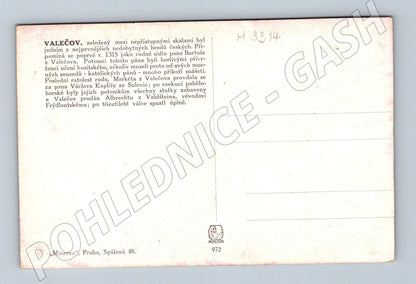 Pohlednice hrad Valečov malovaný motiv (M3314)