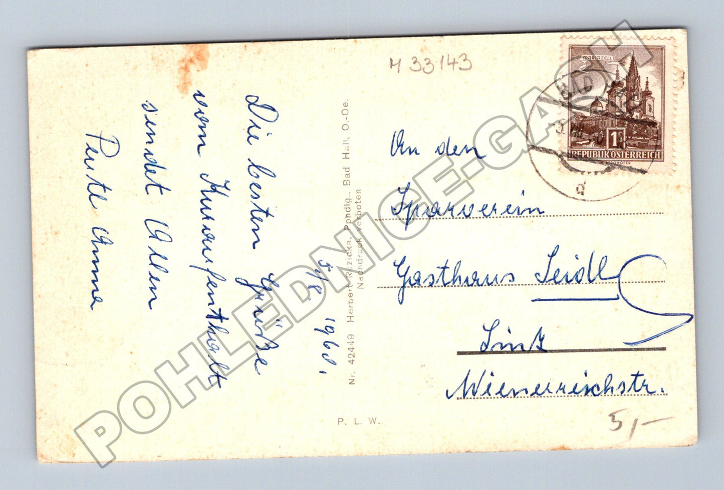 Pohlednice Rakousko Bad Hall různé pohledy 1961 (M33143)