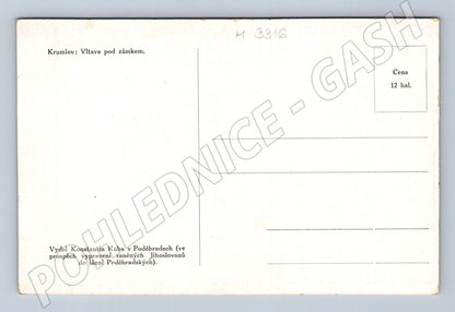 Pohlednice Český Krumlov zámek a Vltava (M3316)