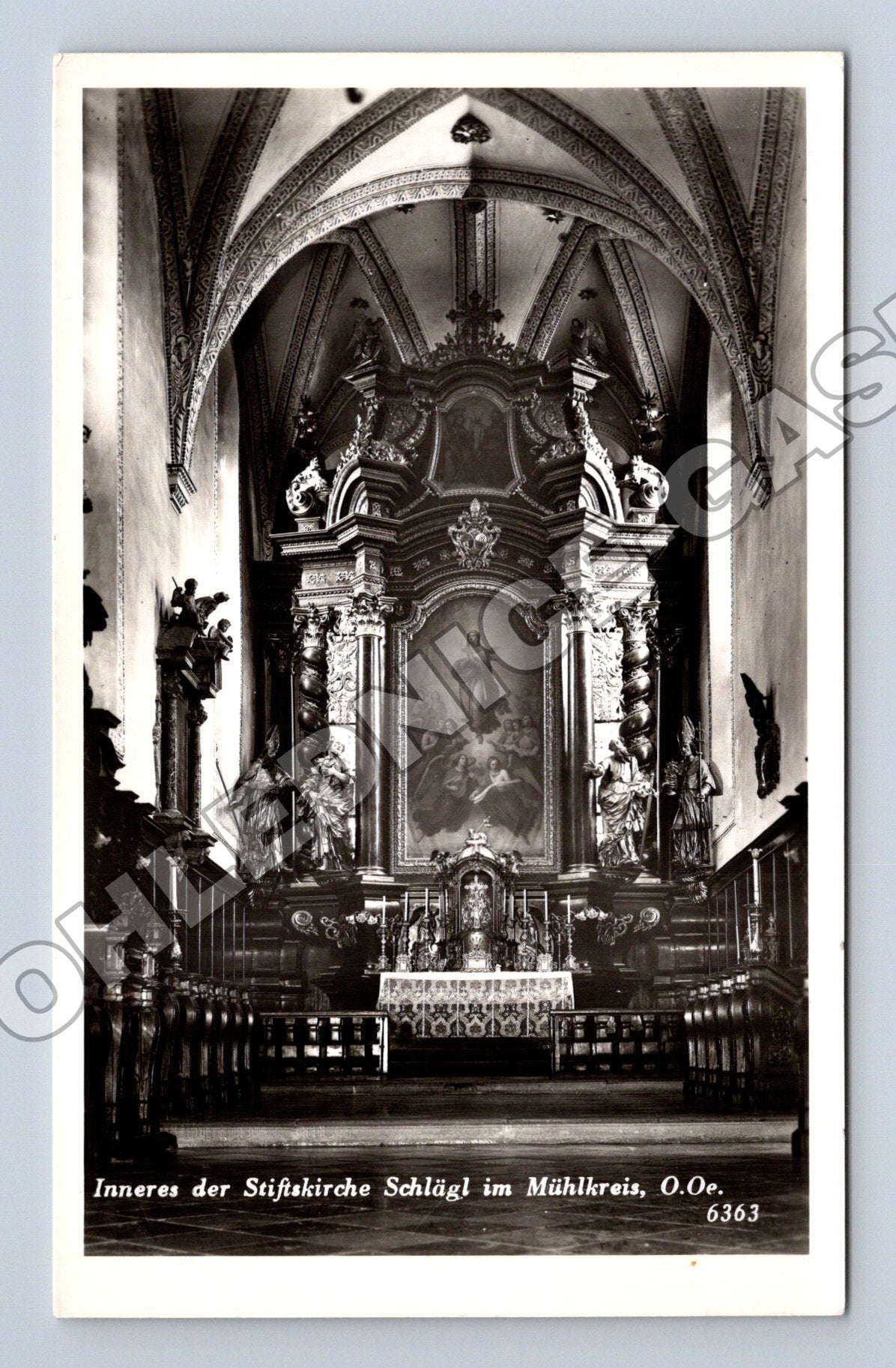 Pohlednice Rakousko Stiftskirche Schlägl interiér (M33163)