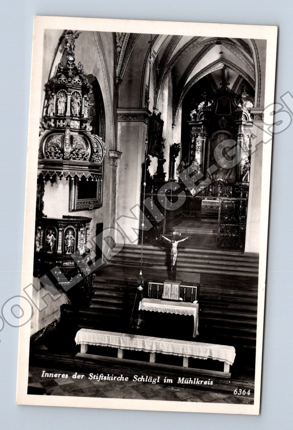 Pohlednice Rakousko Schlägl Stiftskirche interiér (M33164)