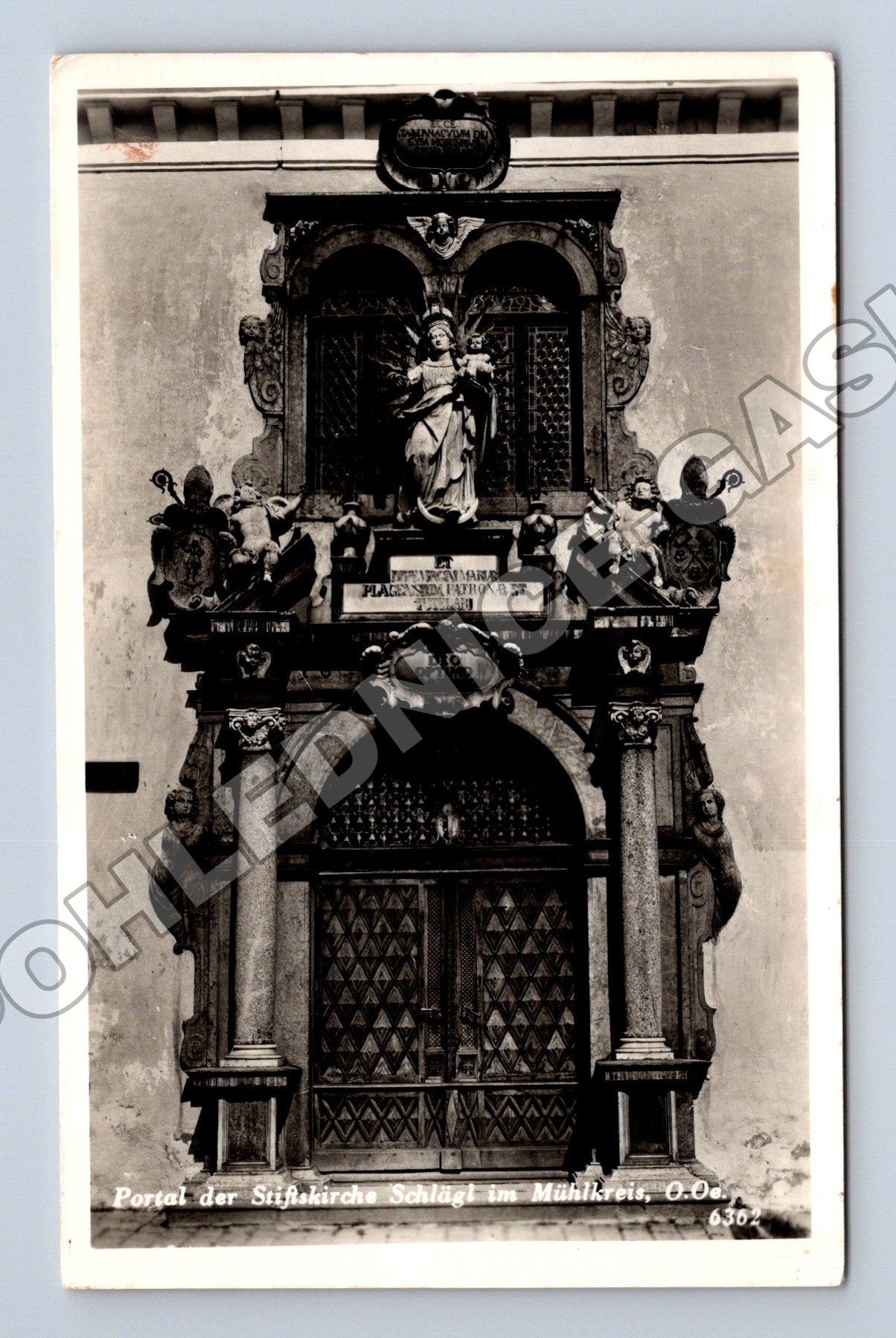 Pohlednice Rakousko Schlägl Stiftskirche portál (M33165)