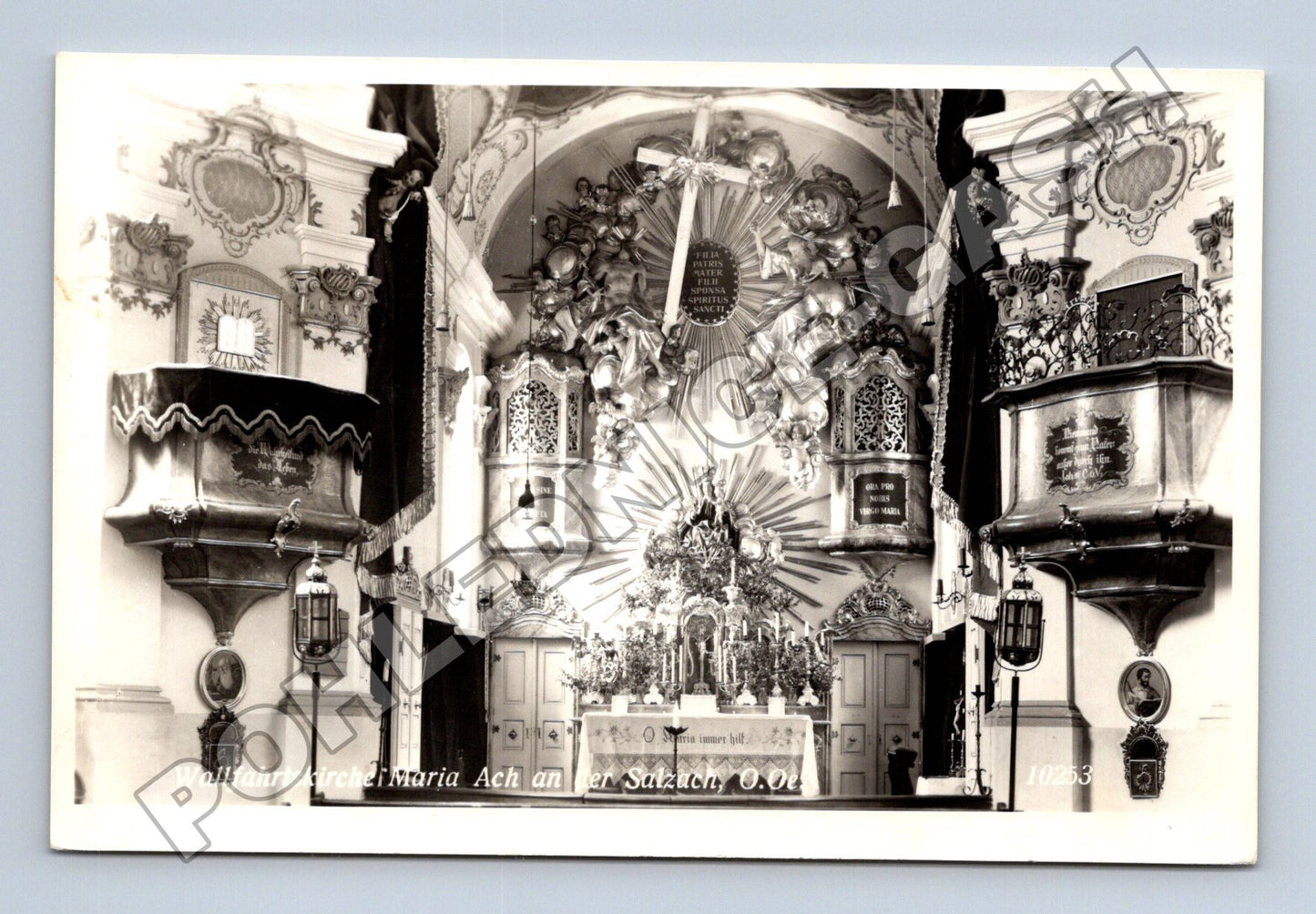 Pohlednice Rakousko Maria Ach kostel interiér 1941 (M33166)