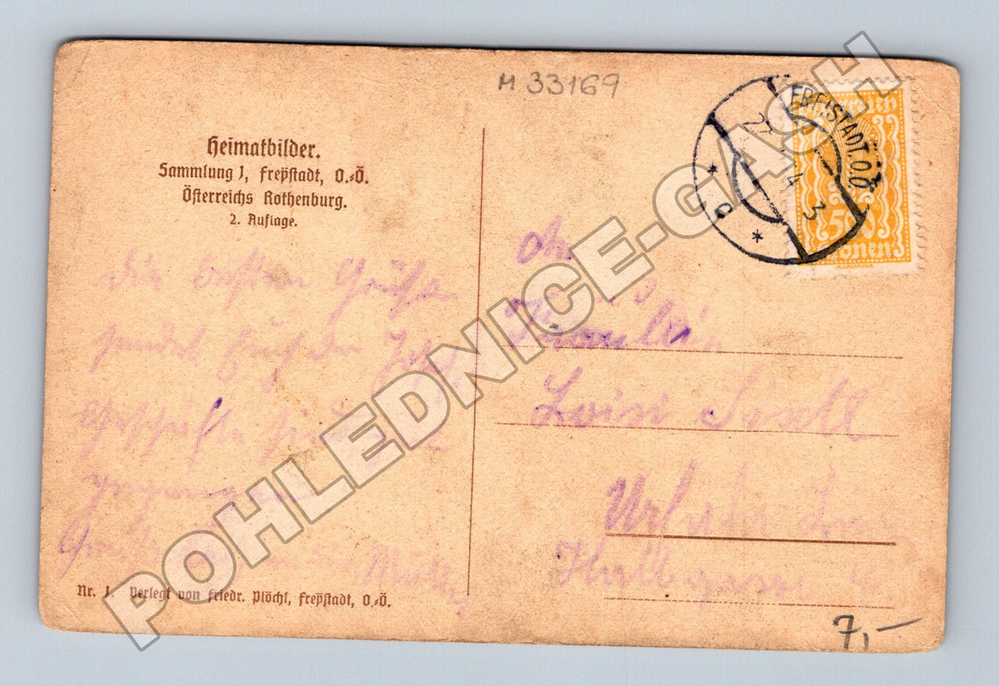 Pohlednice Rakousko Freistadt celkový pohled 1910 (M33169)