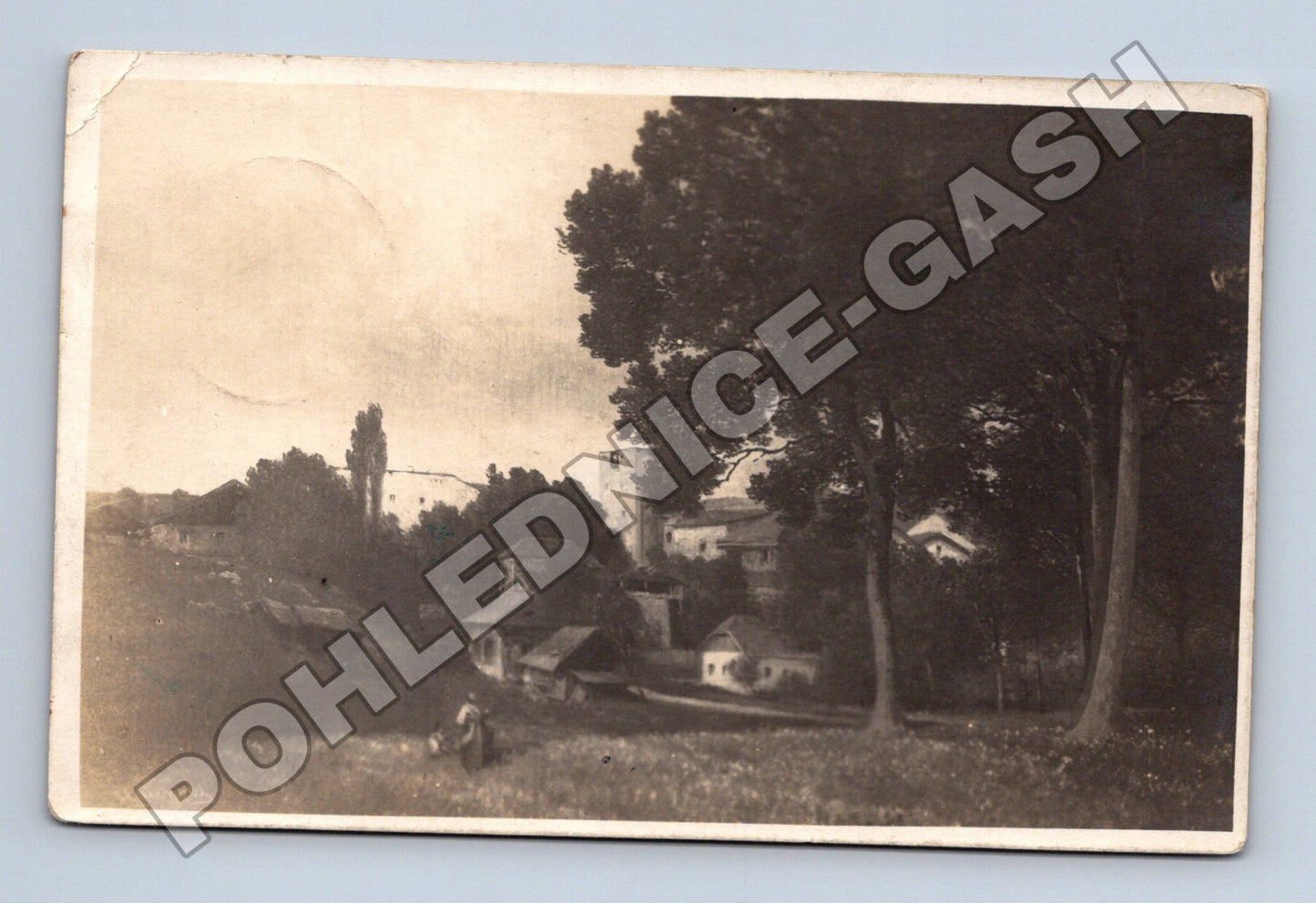 Pohlednice Německo Tittmoning krajina s městem 1911 (M33173)