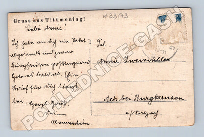 Pohlednice Německo Tittmoning krajina s městem 1911 (M33173)
