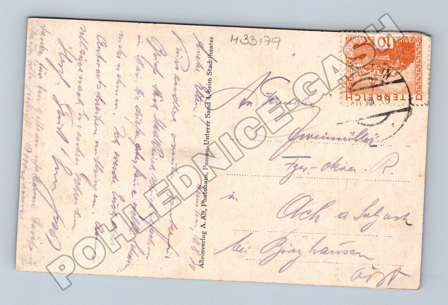 Pohlednice Německo Neuburg am Inn hrad 191X (M33179)