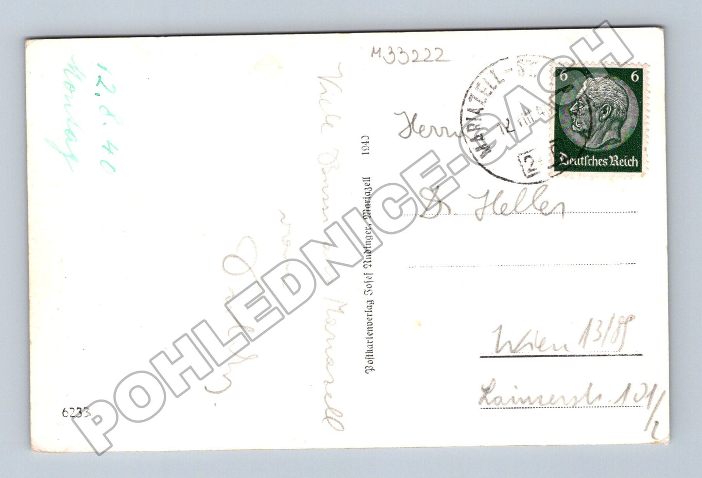 Pohlednice Rakousko Mariazell Zellerhütte 1940 (M33222)