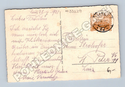 Pohlednice Rakousko Wels u staré městské zdi 1931 (M33229)