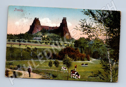 Pohlednice Trosky Český ráj kolorovaný motiv (M3323)