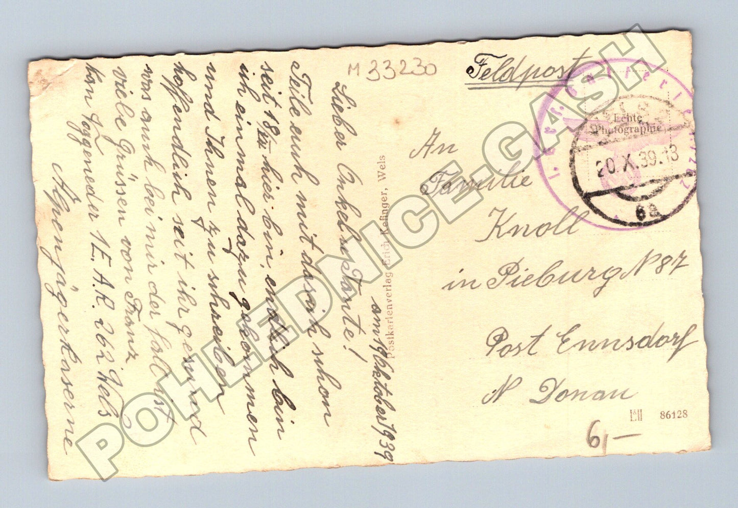 Pohlednice Rakousko Wels město s kostelem 1939 (M33230)