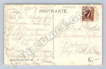 Pohlednice Rakousko Schlierbach interiér kostela 1921 (M33233)