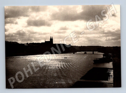 Pohlednice Praha Vyšehrad večer výjev (M3324)