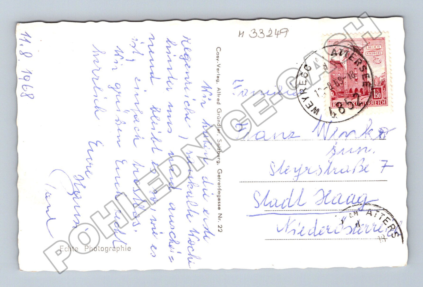 Pohlednice Rakousko Weyregg am Attersee 1968 (M33249)