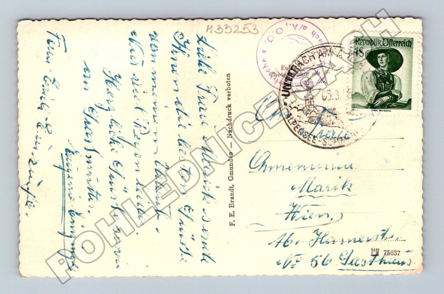 Pohlednice Rakousko Unterach am Attersee 1936 (M33253)