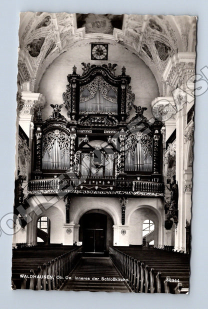 Pohlednice Rakousko Waldhausen kostelní varhany 1960 (M33258)