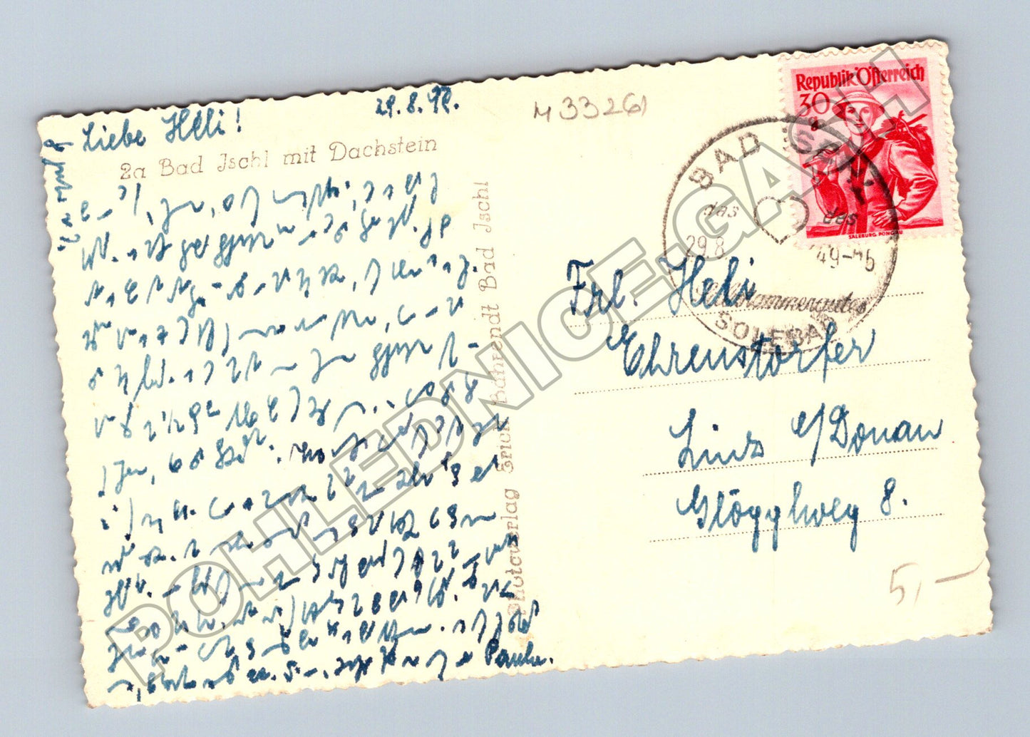 Pohlednice Rakousko Bad Ischl s Dachsteinem 1949 (M33261)