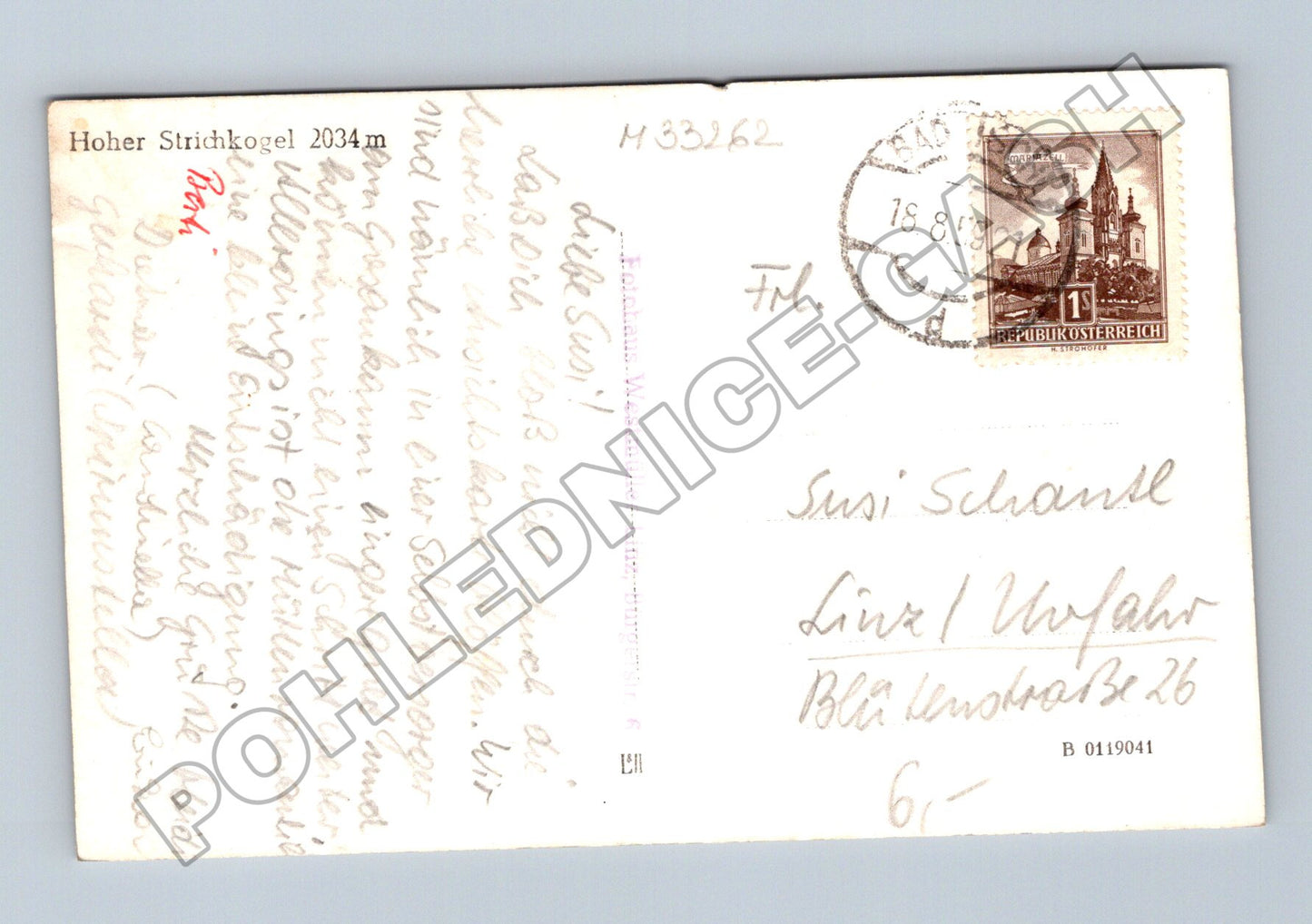 Pohlednice Rakousko Hoher Stridhkogel 2034m 1937 (M33262)
