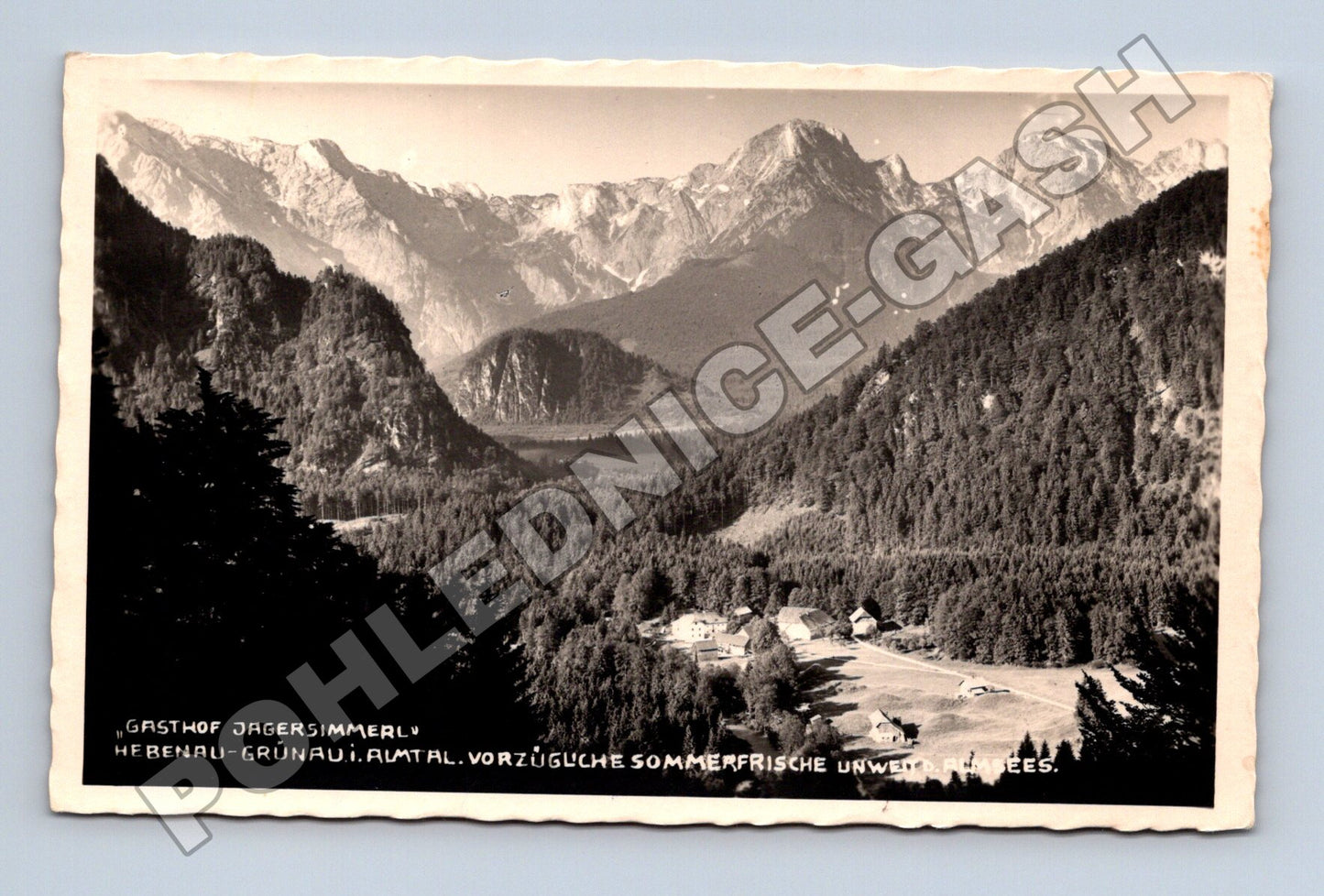 Pohlednice Rakousko Grünau im Almtal hory 1953 (M33265)