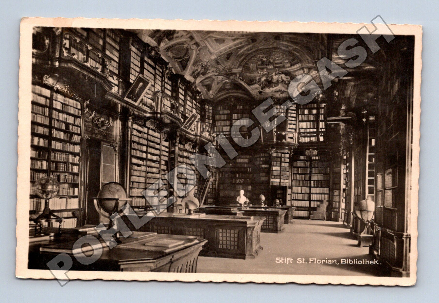 Pohlednice Rakousko Stift St. Florian knihovna (M33282)