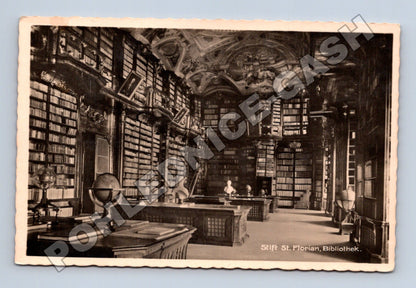 Pohlednice Rakousko Stift St. Florian knihovna (M33282)