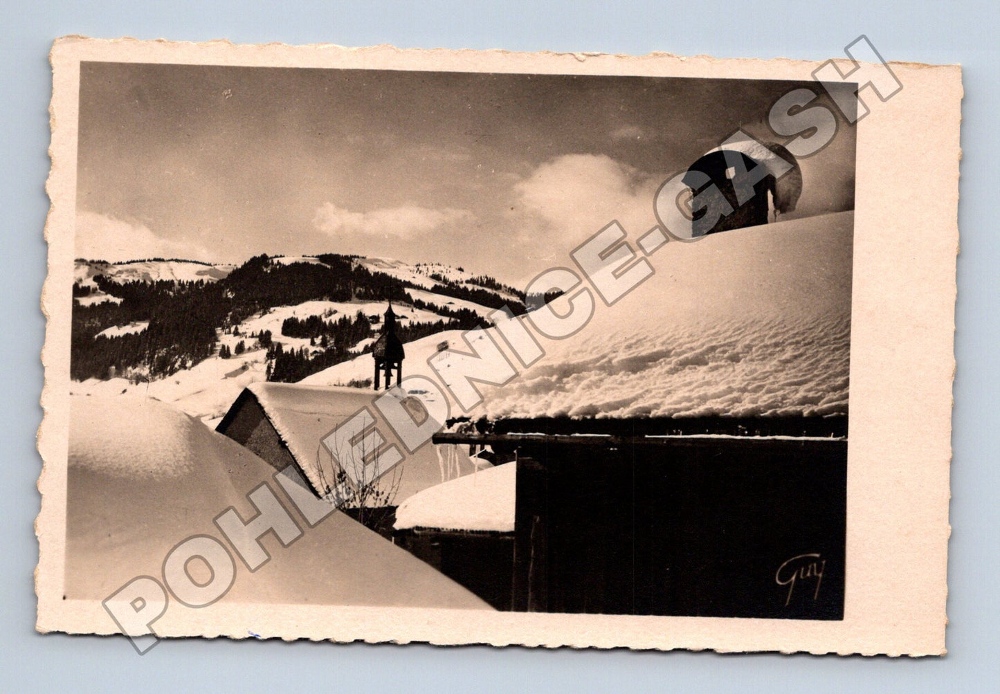 Pohlednice Francie Alpy zimní krajina 1944 (M33291)