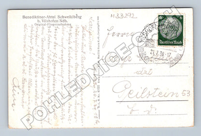 Německo Benediktiner-Abtei Schweiklberg letecký pohled 1939 (M33292)