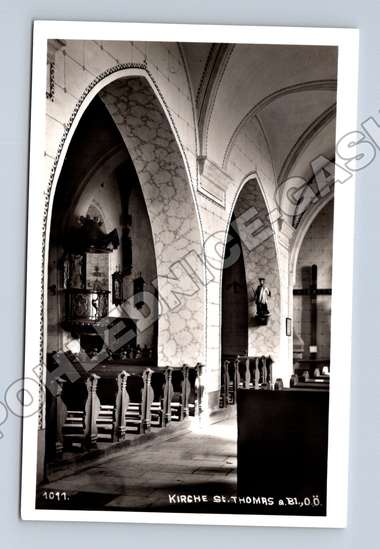 Rakousko St. Thomas a. Bl. O.Ö. interiér kostela 1930 (M33306)
