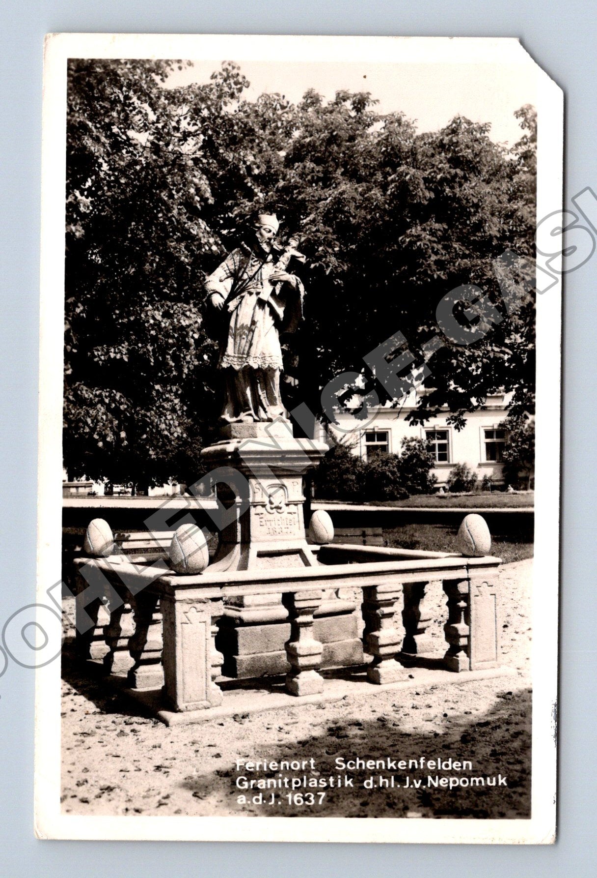 Pohlednice Rakousko Schenkenfelden Jan Nepomucký socha (M33311)