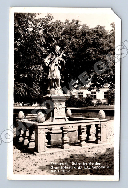 Pohlednice Rakousko Schenkenfelden Jan Nepomucký socha (M33311)