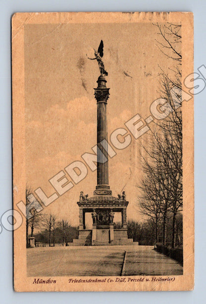 Pohlednice Německo Mnichov Friedensdenkmal 1924 (M33317)