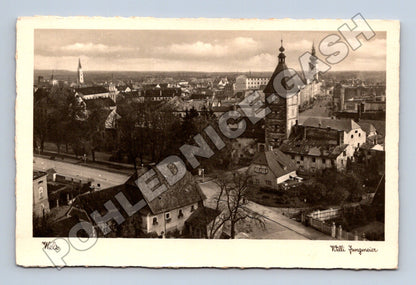 Pohlednice Rakousko Wels panorama města 1942 (M33319)