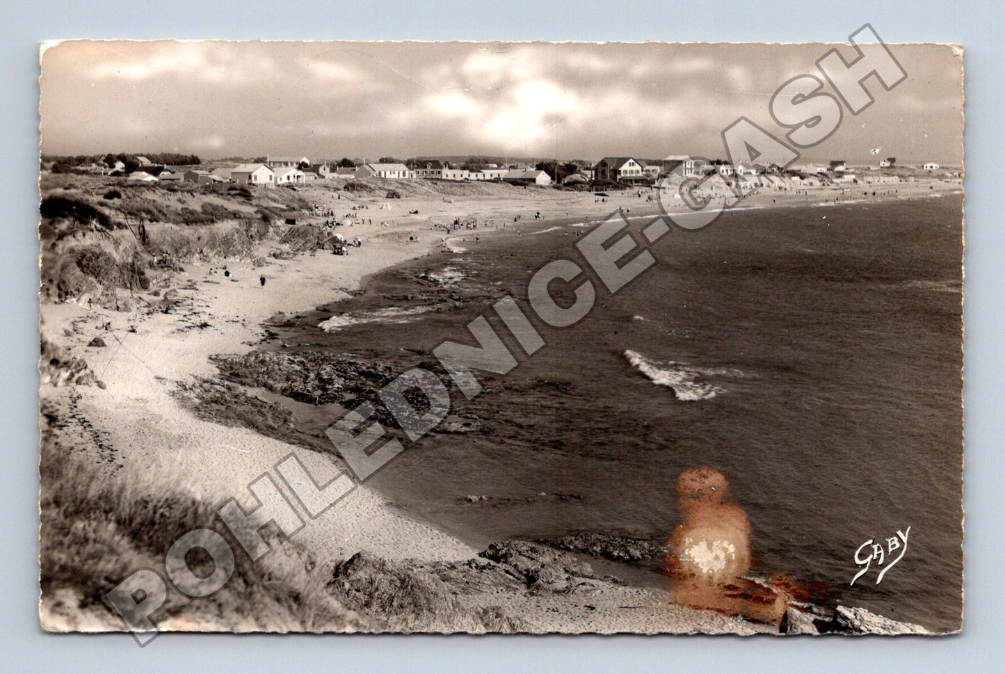 Pohlednice Francie Bretonnolles-sur-Mer pláž 1939 (M33320)