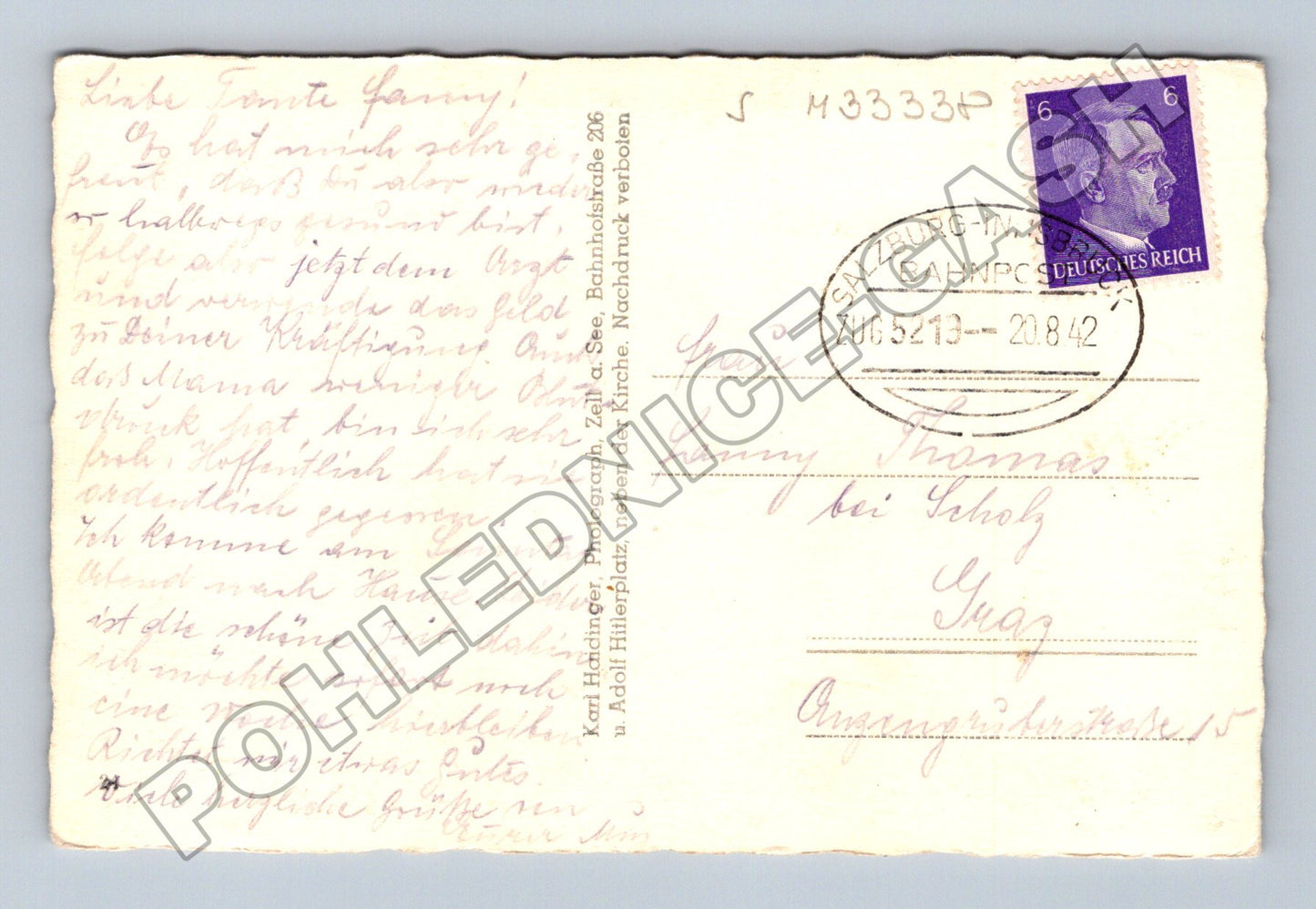 Pohlednice Rakousko Zeller See a Kitzsteinhorn 1942 (M33338)