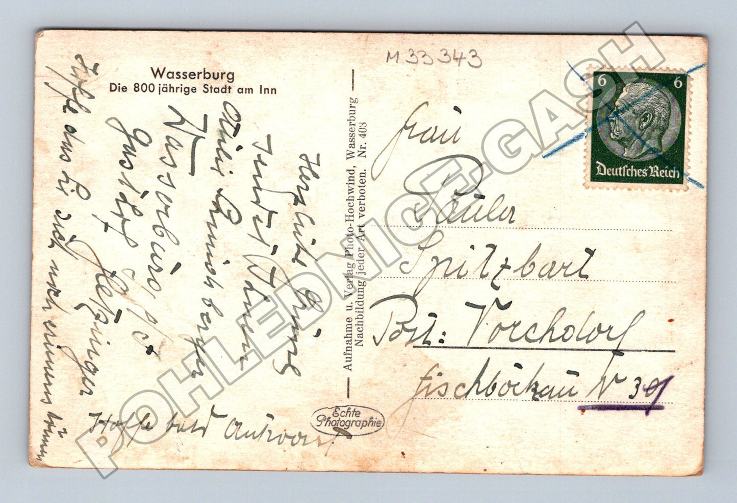 Pohlednice Nemecko Wasserburg nad Innem panorama kolem 1930 (M33343)