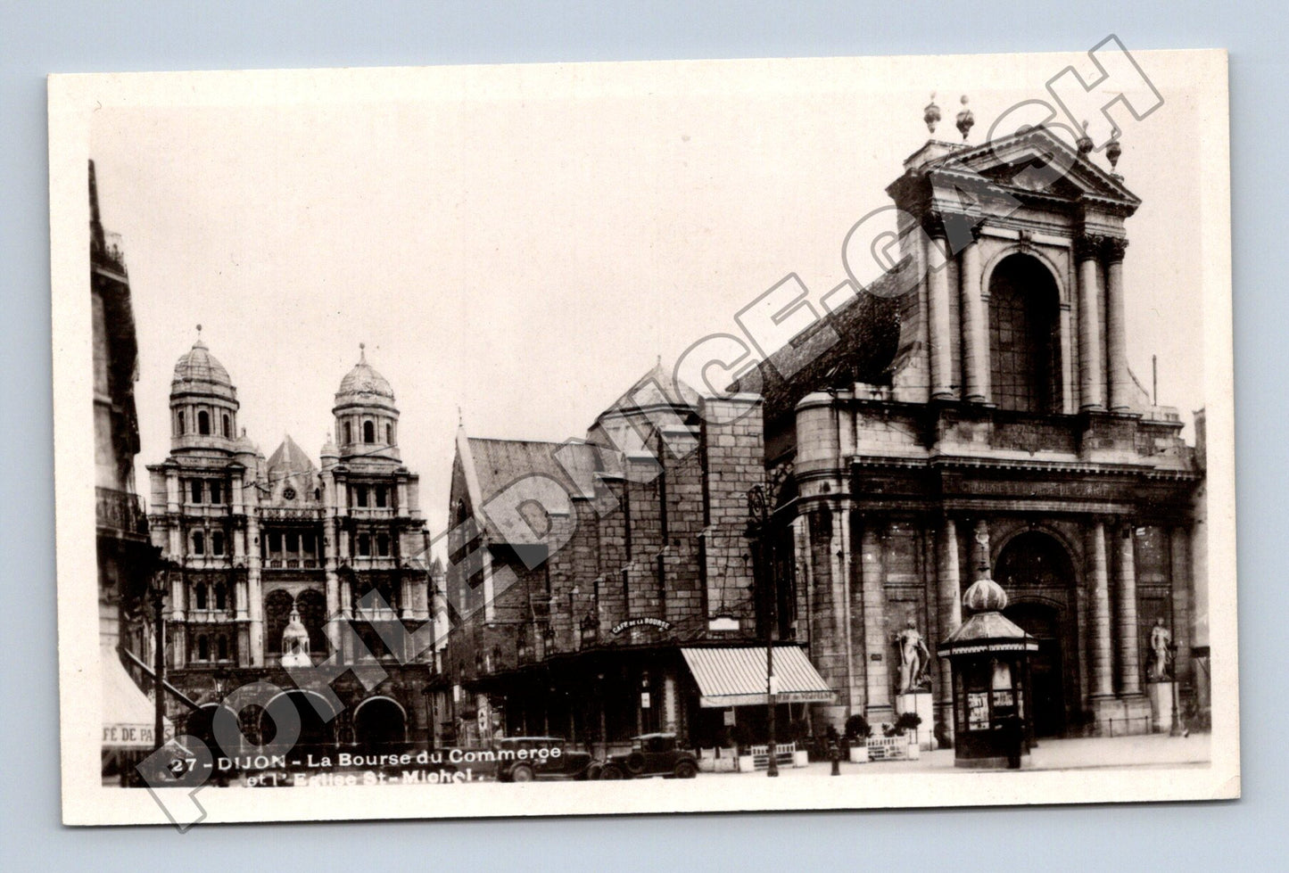 Pohlednice Francie Dijon Bourse a kostel St-Michel (M33359)