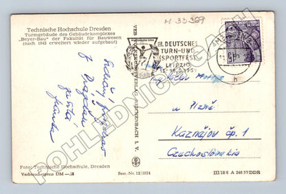 Německo Drážďany Technická univerzita Beyer-Bau 1959 (M33369)
